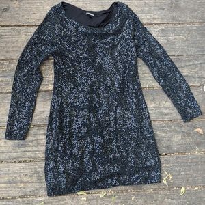 Express Black Party Sequin Dress